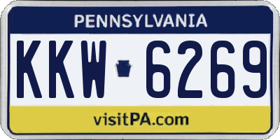 PA license plate KKW6269