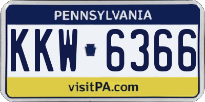 PA license plate KKW6366