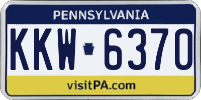 PA license plate KKW6370