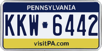 PA license plate KKW6442