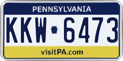 PA license plate KKW6473