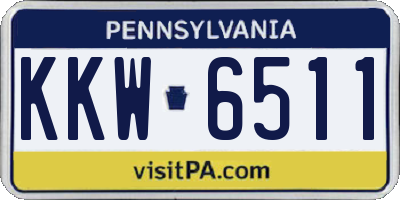 PA license plate KKW6511