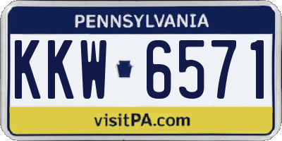 PA license plate KKW6571
