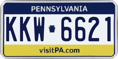 PA license plate KKW6621