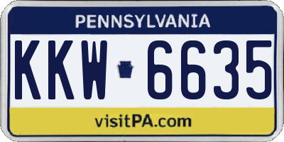 PA license plate KKW6635