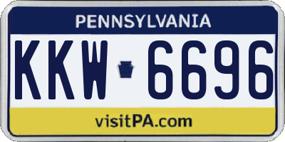 PA license plate KKW6696