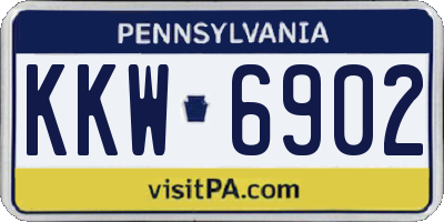 PA license plate KKW6902