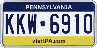 PA license plate KKW6910