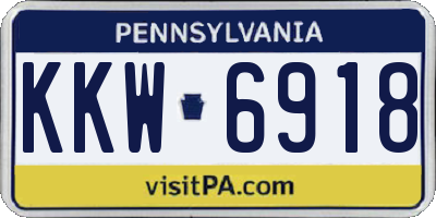 PA license plate KKW6918