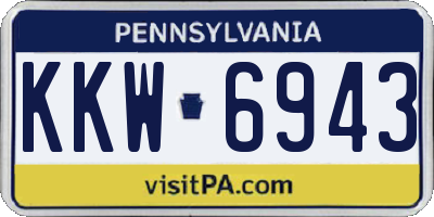 PA license plate KKW6943