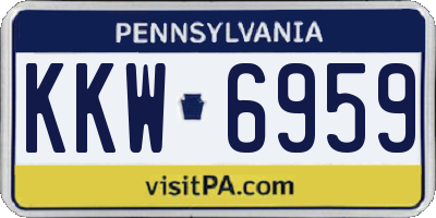 PA license plate KKW6959