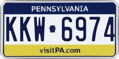 PA license plate KKW6974
