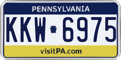 PA license plate KKW6975