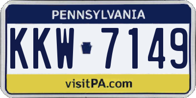 PA license plate KKW7149