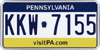 PA license plate KKW7155