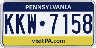 PA license plate KKW7158