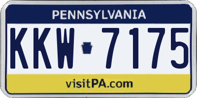 PA license plate KKW7175