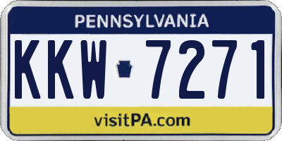 PA license plate KKW7271