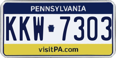 PA license plate KKW7303