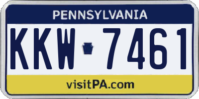 PA license plate KKW7461
