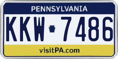 PA license plate KKW7486