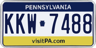 PA license plate KKW7488
