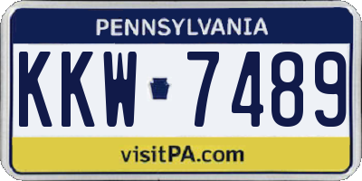 PA license plate KKW7489