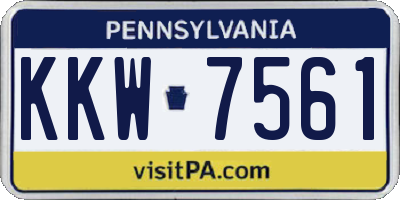 PA license plate KKW7561