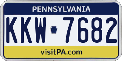 PA license plate KKW7682