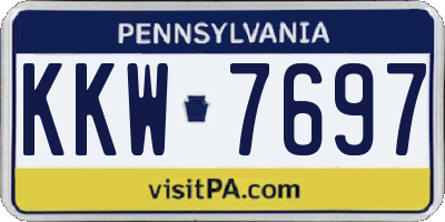 PA license plate KKW7697
