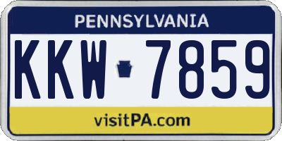 PA license plate KKW7859