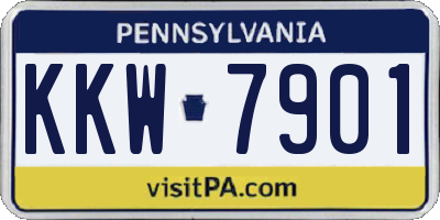 PA license plate KKW7901