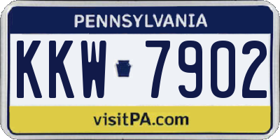 PA license plate KKW7902