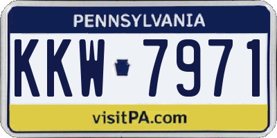 PA license plate KKW7971