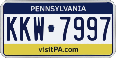PA license plate KKW7997
