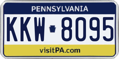 PA license plate KKW8095