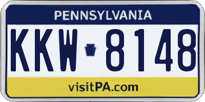 PA license plate KKW8148