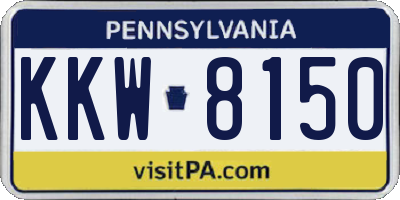 PA license plate KKW8150