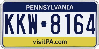 PA license plate KKW8164
