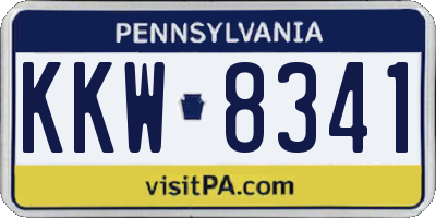 PA license plate KKW8341