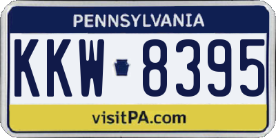 PA license plate KKW8395
