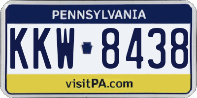 PA license plate KKW8438
