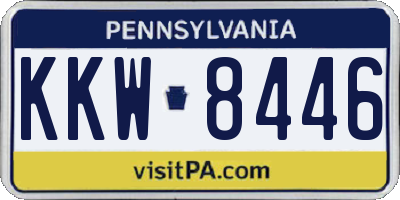 PA license plate KKW8446