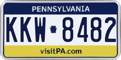 PA license plate KKW8482
