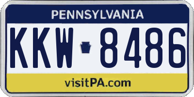 PA license plate KKW8486