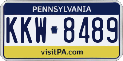 PA license plate KKW8489