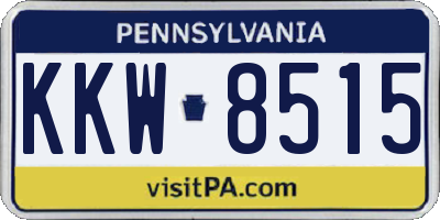 PA license plate KKW8515