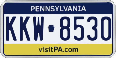 PA license plate KKW8530