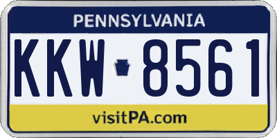 PA license plate KKW8561