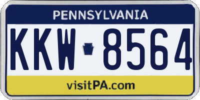 PA license plate KKW8564